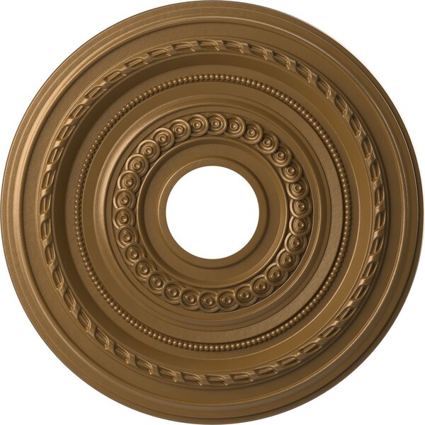 Ekena Millwork Cole PVC Ceiling Medallion (Fits Canopies up to 4 1/2"), Metallic Gold Rush, 16"OD x 3 1/2"ID x 1"P CMP16COCGH - main